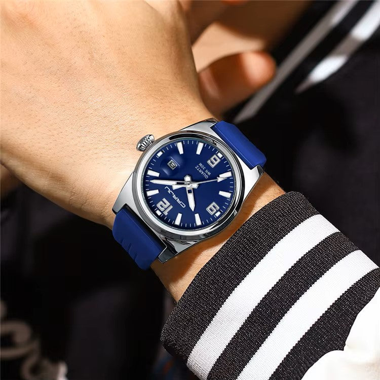 CRRJU/Kajun 5027 Men's Women's Wristwatch Casual Fashion Business Waterproof Quartz Movement Dial Alloy Silicone