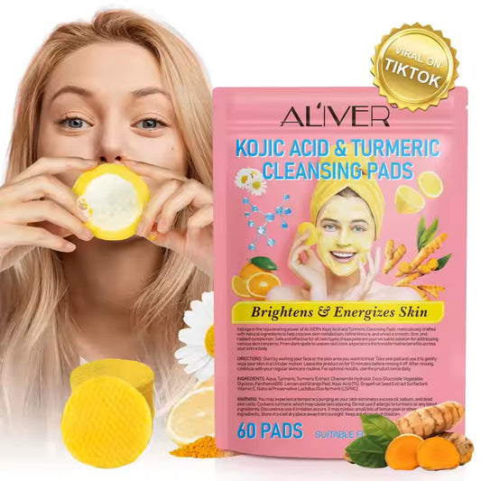 Aliver kojic Acid & Turmeric Cleansing Pads