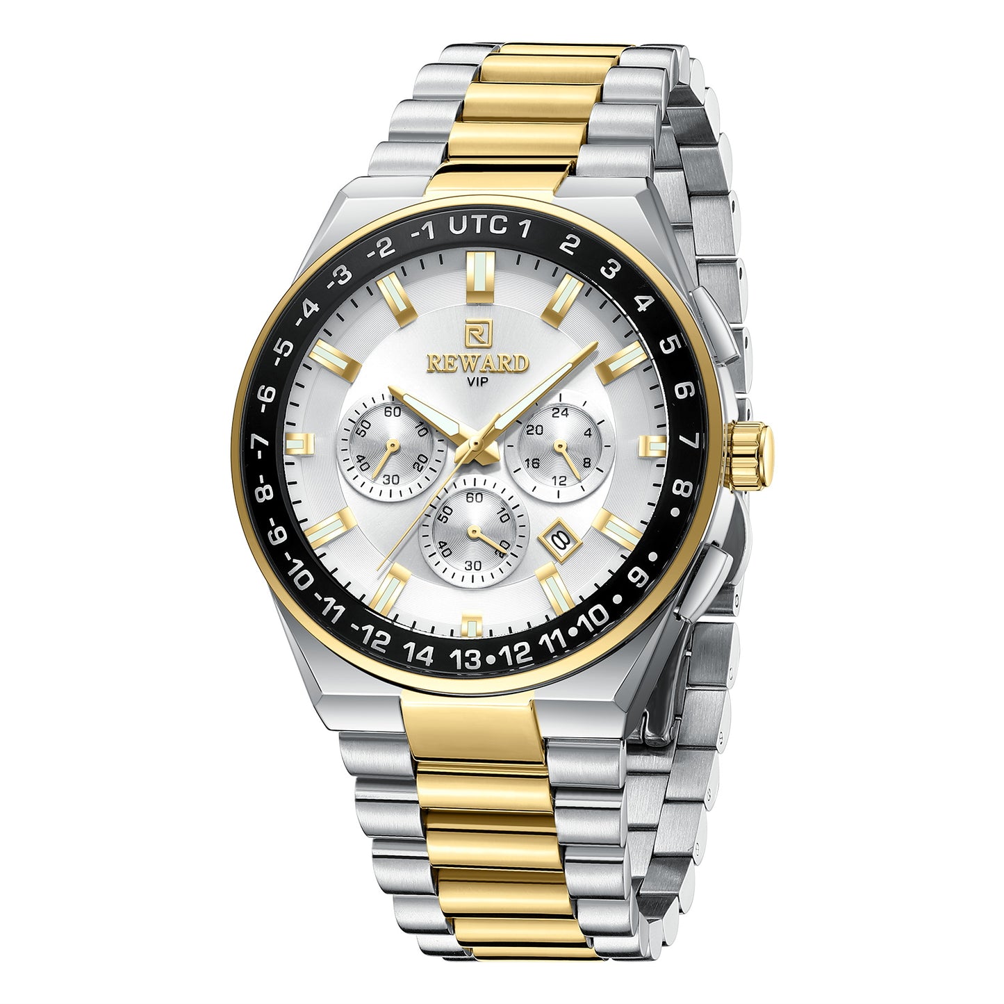 REWARD 813150 Elegant Men's Quartz Watch Steel Strap Waterproof Multifunction Business  Watch For Men's