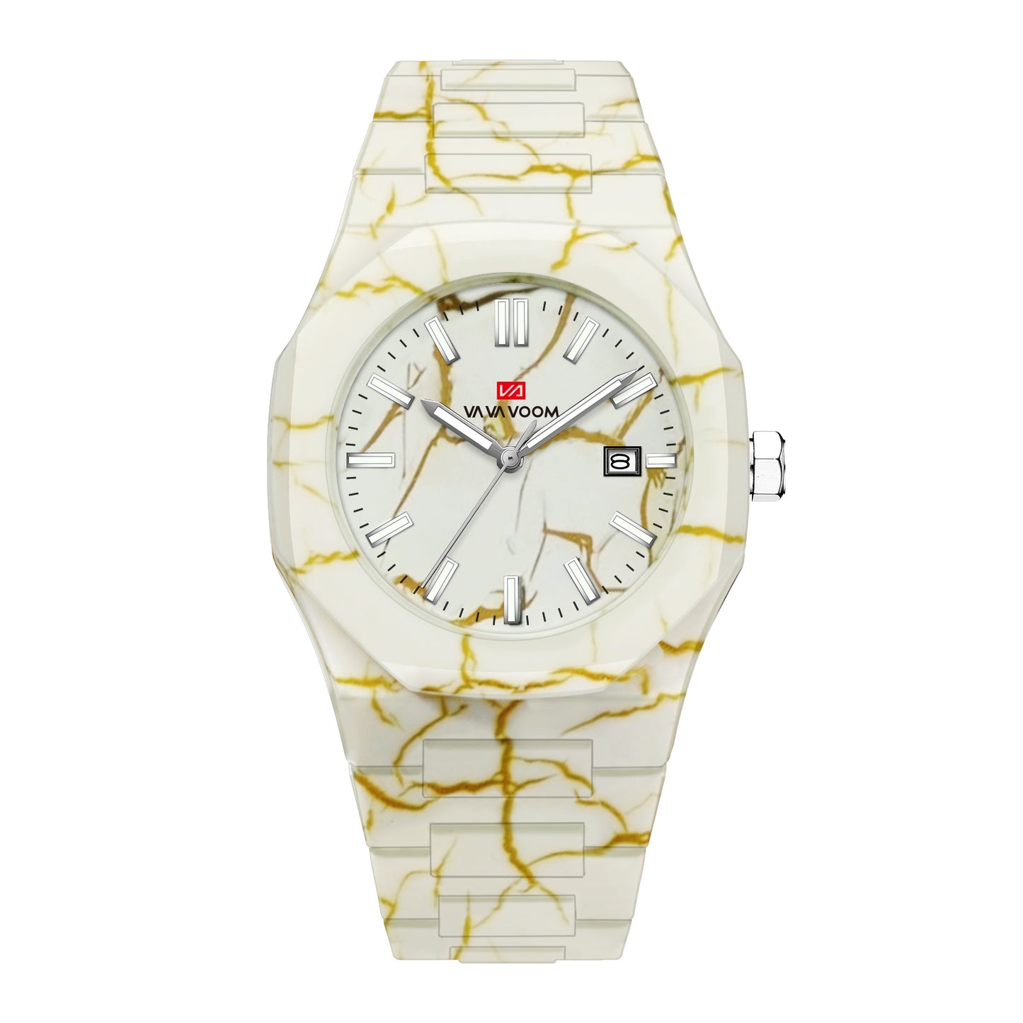 VA VA VOOM Premium Luxury Men's Wristwatch High Quality Vintage Quartz Waterproof Sport Feature 40mm Dial 20mm Alloy