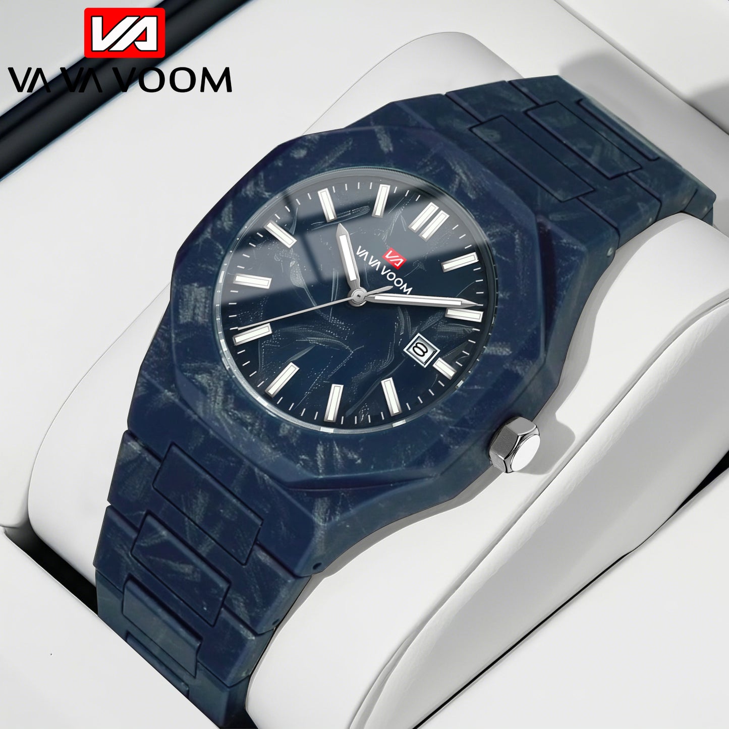 VA VA VOOM Premium Luxury Men's Wristwatch High Quality Vintage Quartz Waterproof Sport Feature 40mm Dial 20mm Alloy