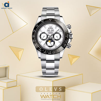 OLEVS 6654 New Design  Watch Modern Stainless Steel Strap Luminous Automatic Business Watch For Men's