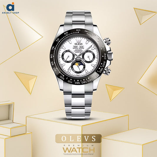 OLEVS 6654 New Design  Watch Modern Stainless Steel Strap Luminous Automatic Business Watch For Men's