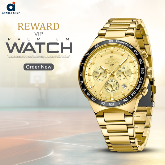 REWARD RD81967M 81967 Japan Quartz Mens Quality Water Resistant Watches Luminous Luxury Business Stainless Steel Back Case Watch